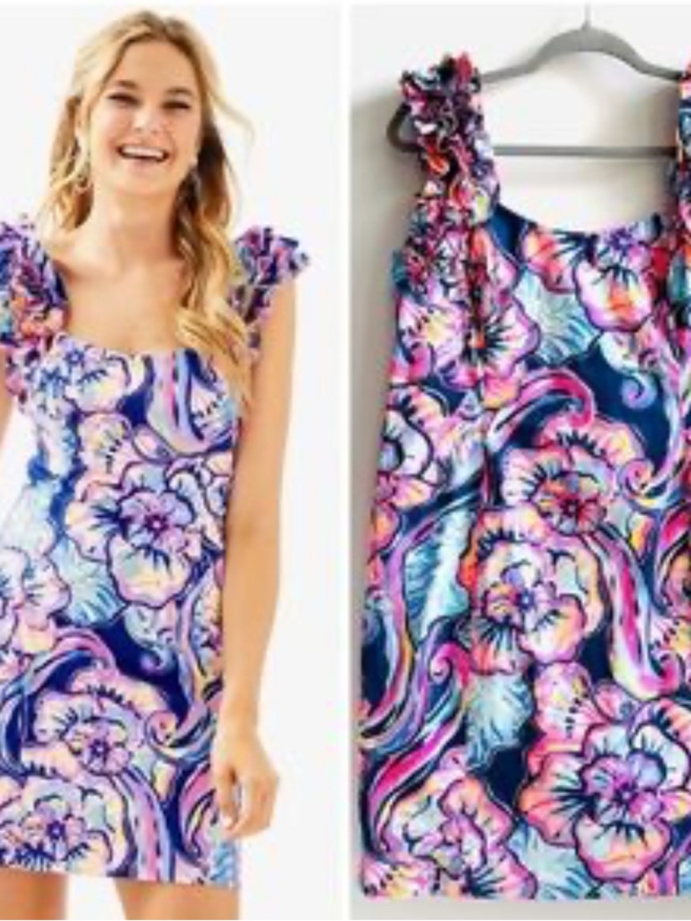 Lilly Pulitzer Pink Label Multicolor Print Dress